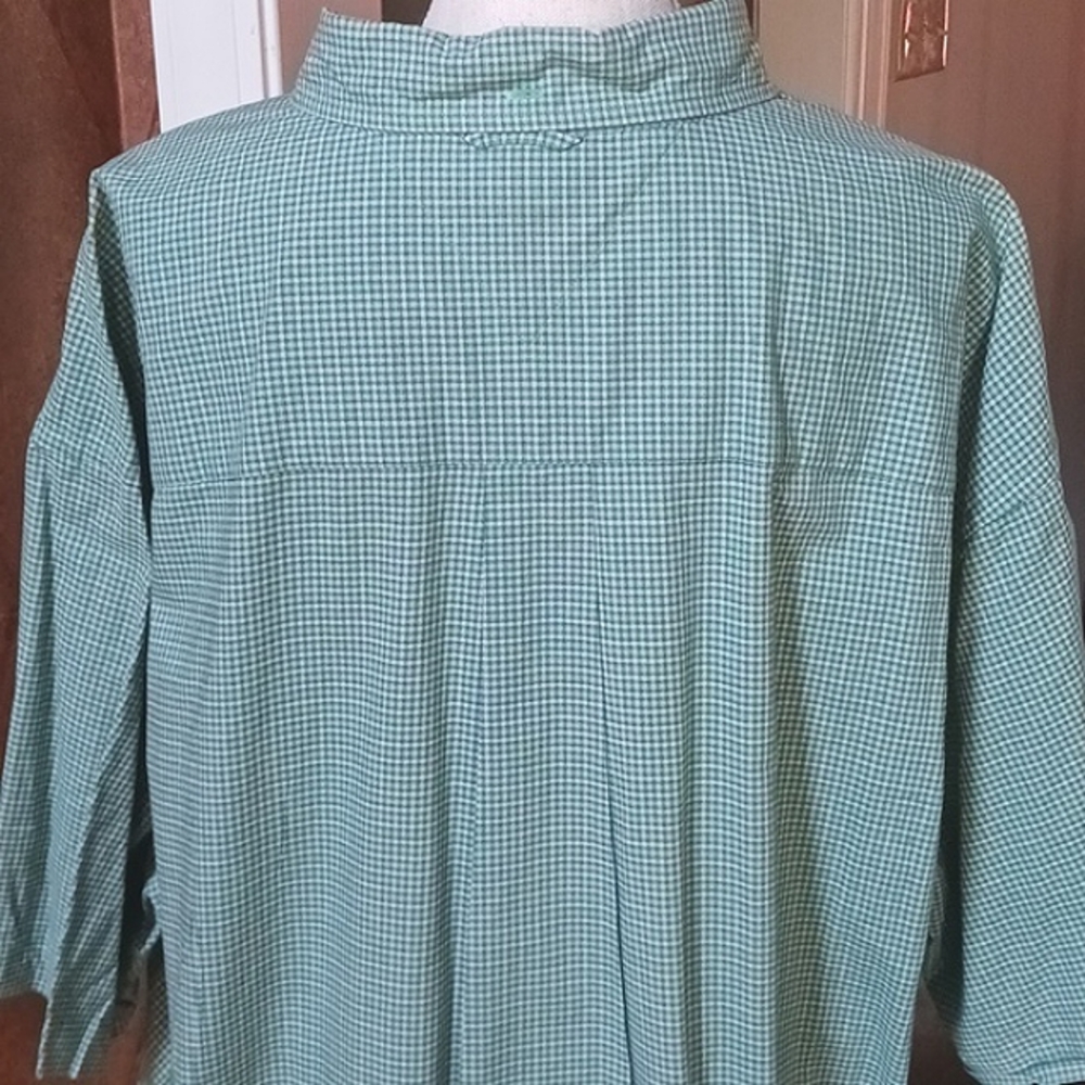 TOMMY Hilfiger Men's Short Sleeve Green/Blue Shirt Size 3XLT - Picture 7 of 13